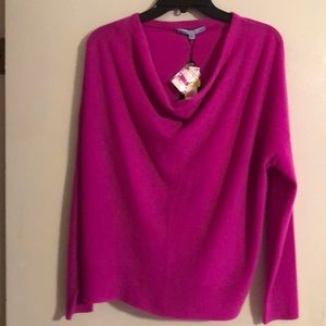 PRICE FIX💯% cashmere 🛍Stretch hot pink sweater